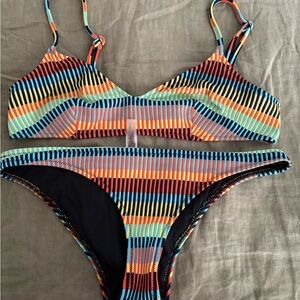 SOLID & STRIPED Multicolor Striped Bikini